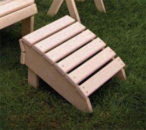 Adirondack Foot Rest made of 100% recycled materials