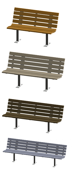Contour 100% recycled benches